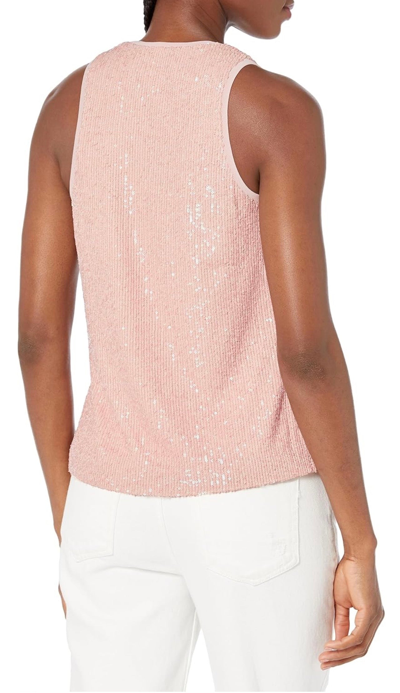 Trina Turk Admire Sequin Tank in Strawberry Fields