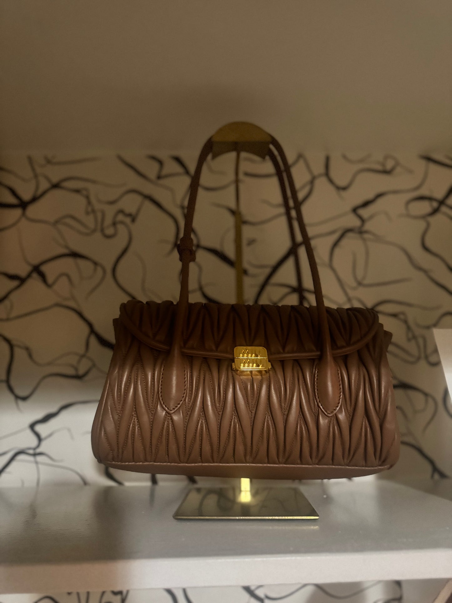 Miu Miu Matelassé Leather Top Handle Bag