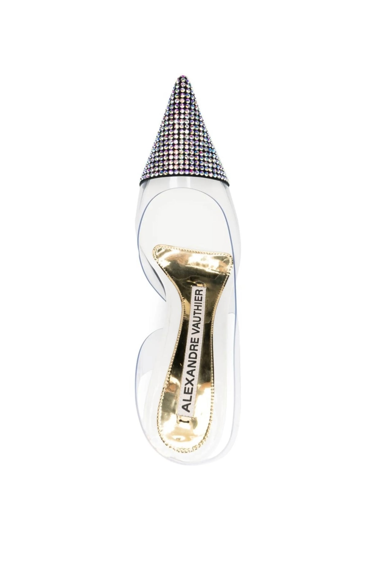 Alexandre Vauthier Crystal PVC Pumps – Clear Stiletto Heels with Rhinestone Toe