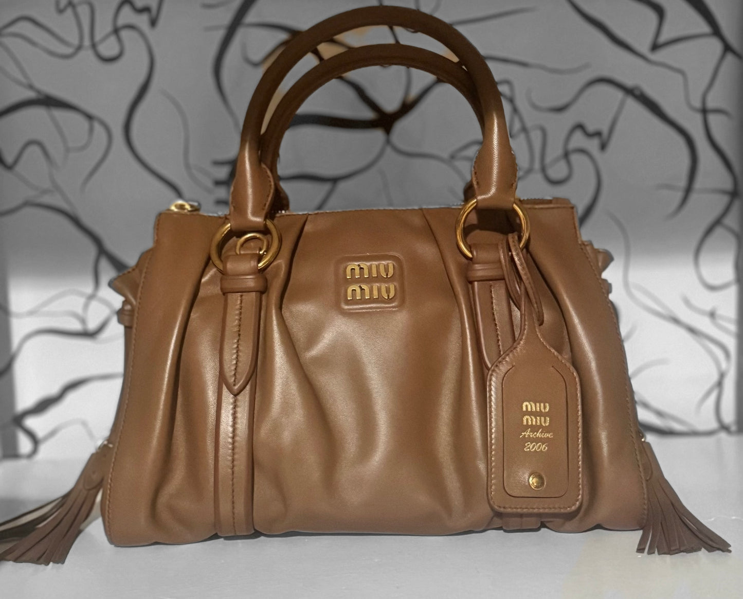 Miu Miu Bauletto Matelassé Leather Bag