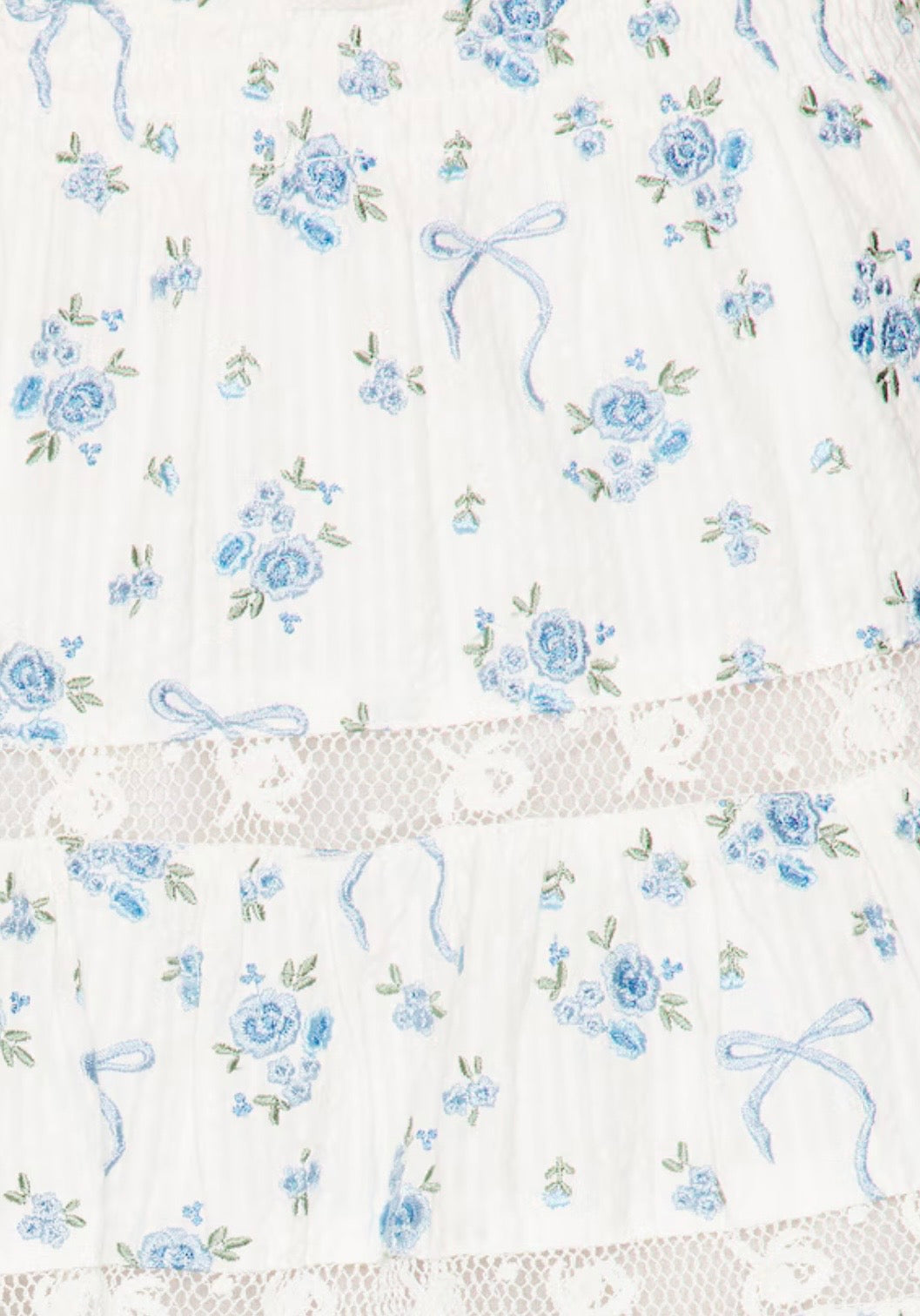 Love Shack Fancy Viro Skirt in Aegean Blue