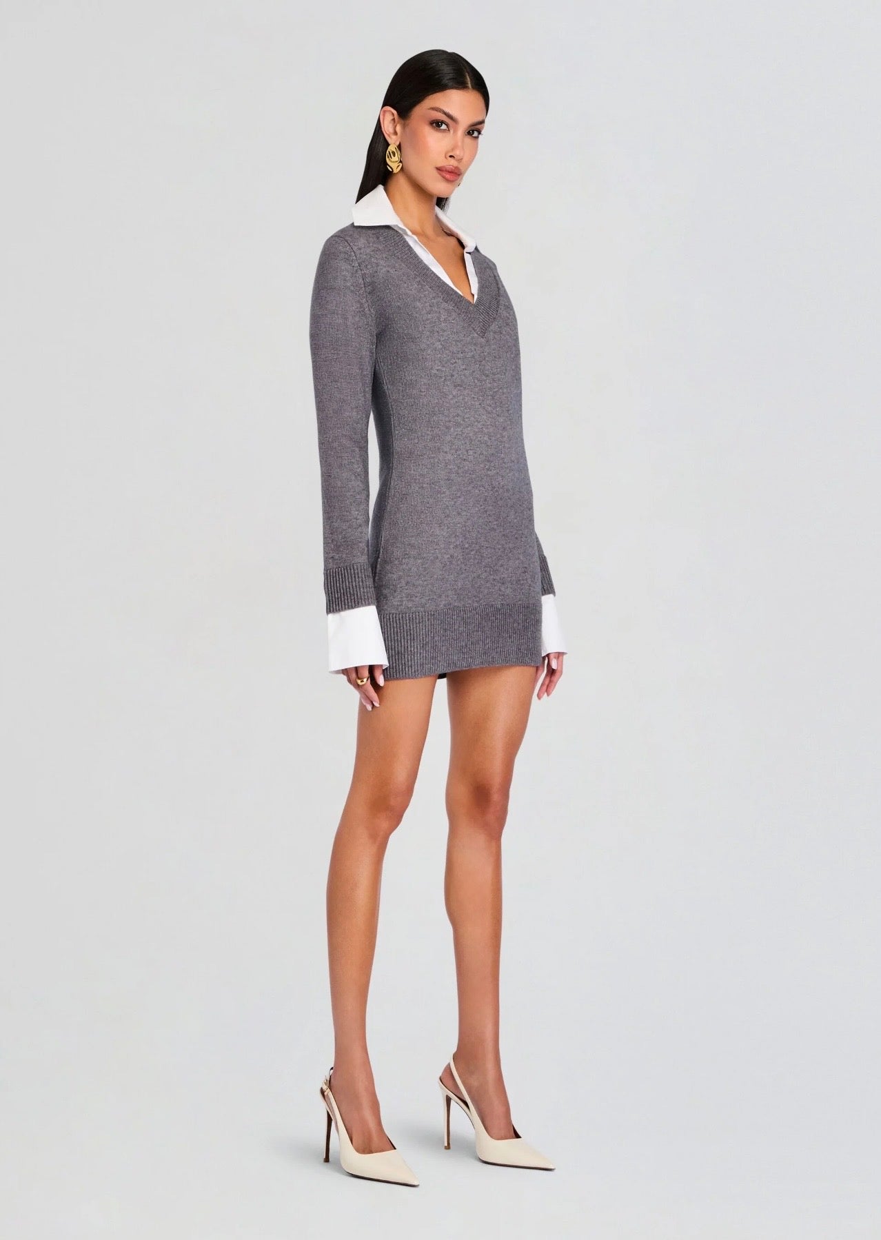 SER.OYA Karli Mini Dress in Medium Gray