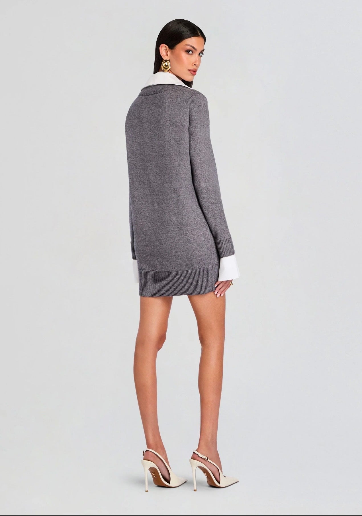 SER.OYA Karli Mini Dress in Medium Gray