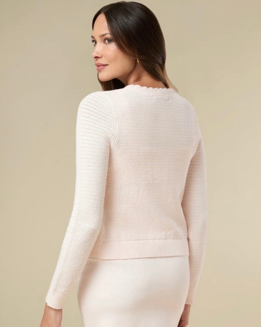 Rachel Parcell Scallop Square Neck Tank & Knit Sweater