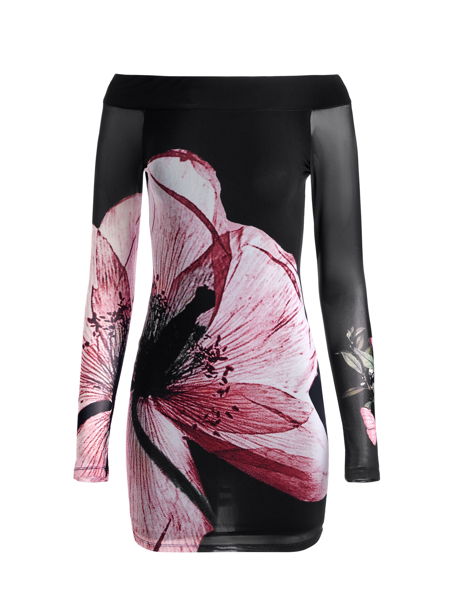 Alice + Olivia Dormda Mini Dress with thumbholes in Luna Floral