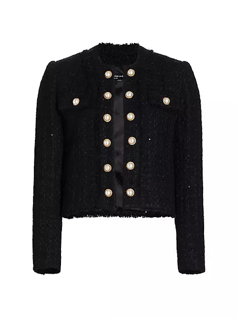 Generation Love Kolby Tweed Jacket in Black