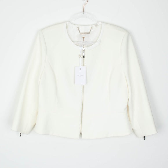 Ted Baker London NWT Bow Neck Jacket Blazer Zip Copper