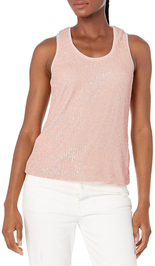 Trina Turk Admire Sequin Tank in Strawberry Fields
