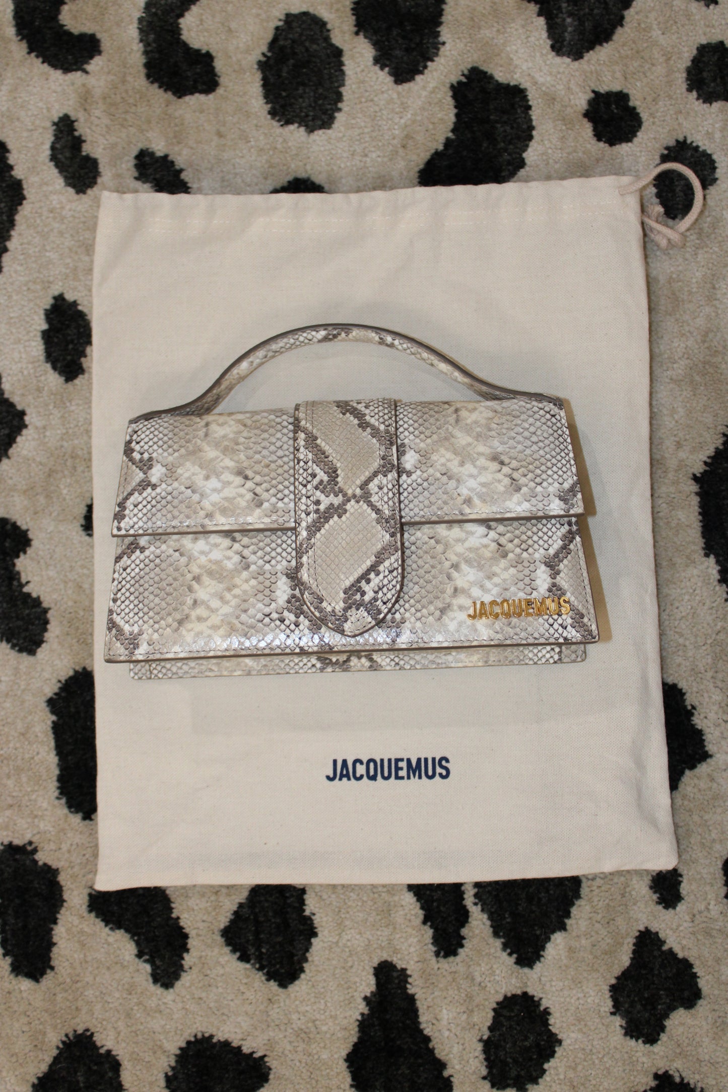 Jacquemus Le Grand Chiquito Bag – Python Embossed Leather Top Handle