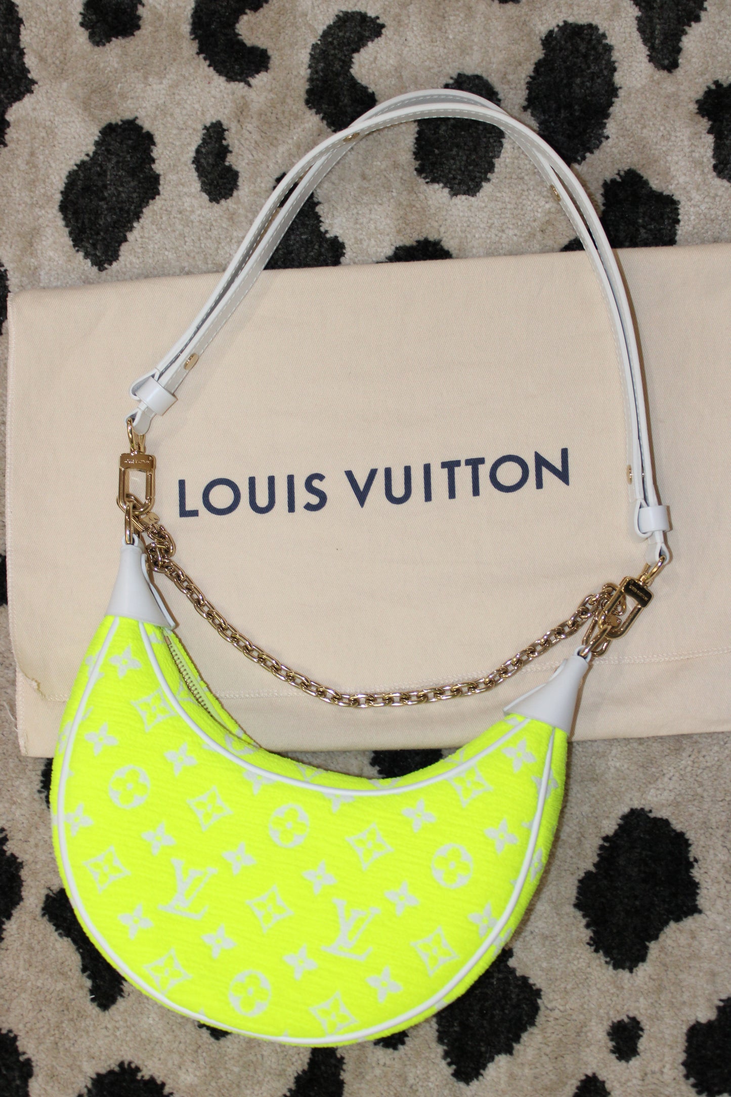 Louis Vuitton Loop Bag – Neon Yellow Monogram Canvas with Gold Chain