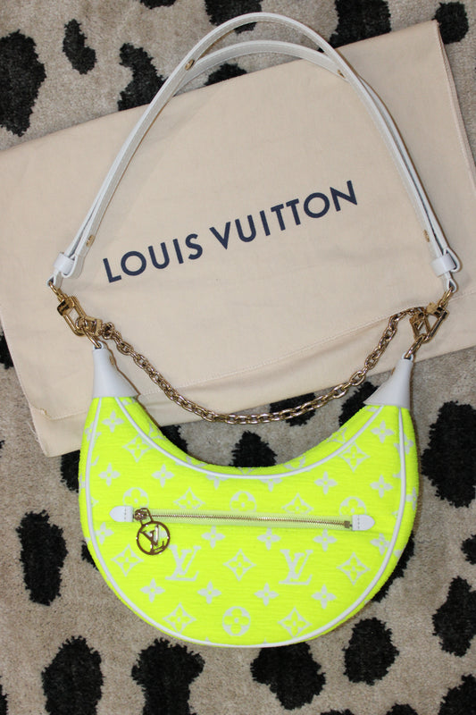 Louis Vuitton Loop Bag – Neon Yellow Monogram Canvas with Gold Chain