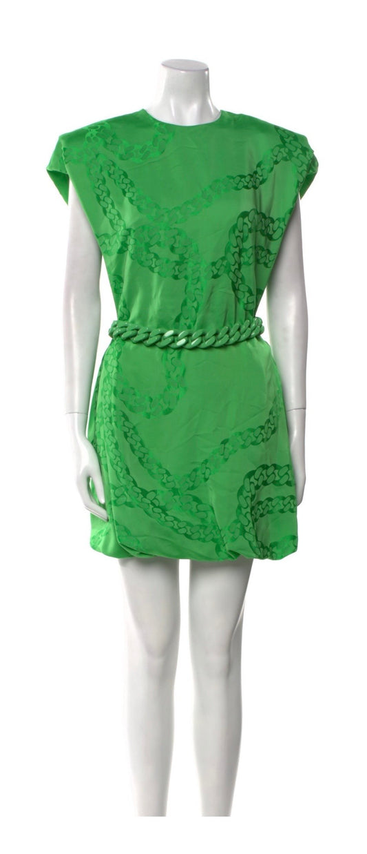 Stella McCartney Jacquard mini dress with chain detail