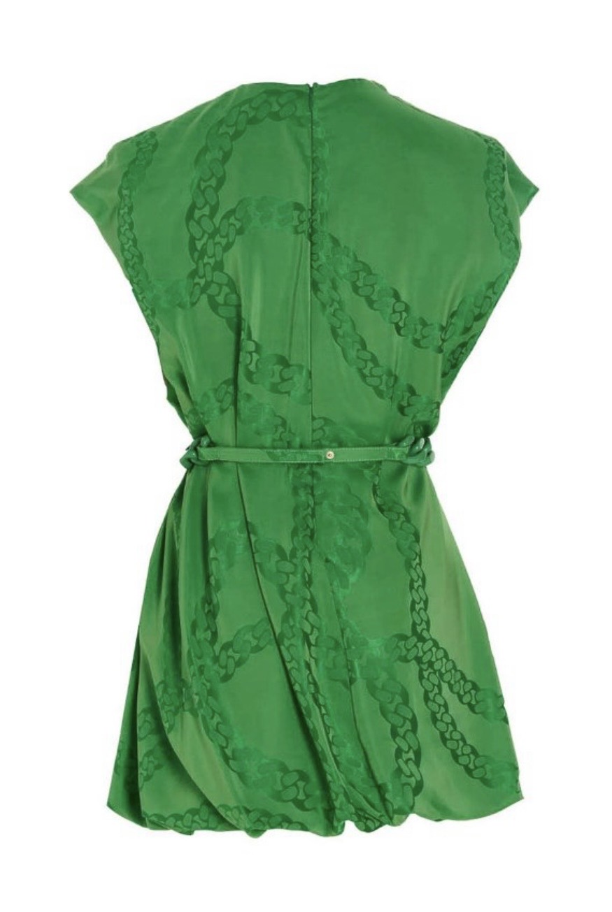 Stella McCartney Jacquard mini dress with chain detail