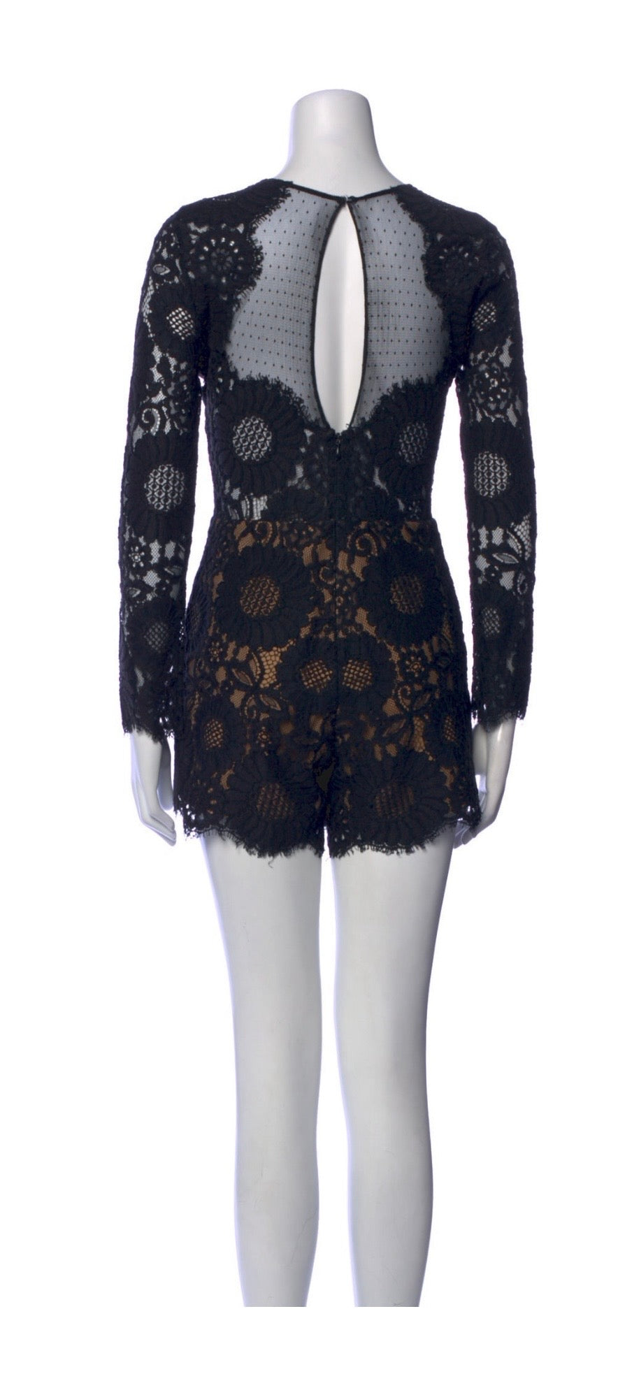 Alexis Ramzes black lace long sleeve romper