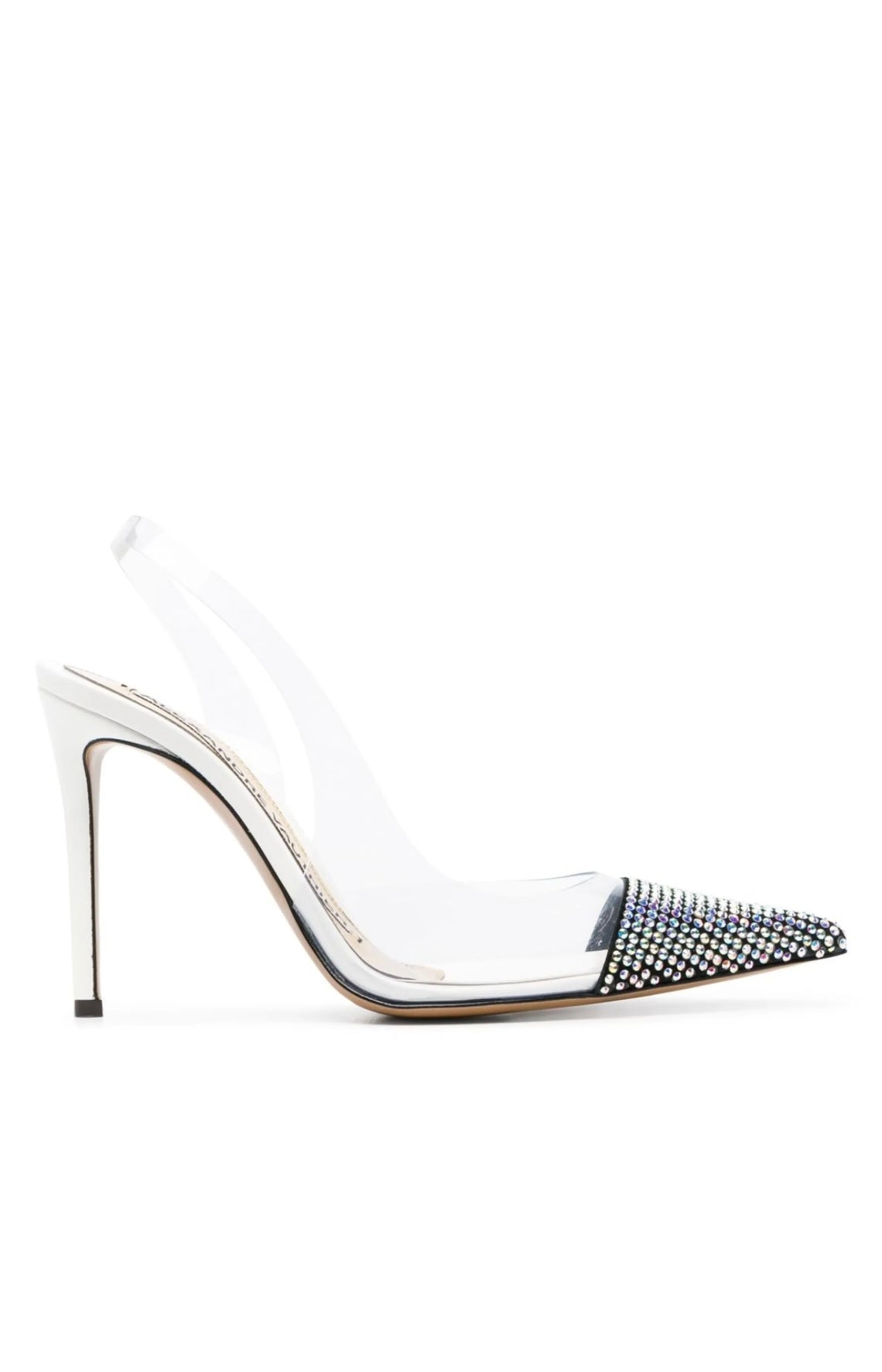 Alexandre Vauthier Crystal PVC Pumps – Clear Stiletto Heels with Rhinestone Toe