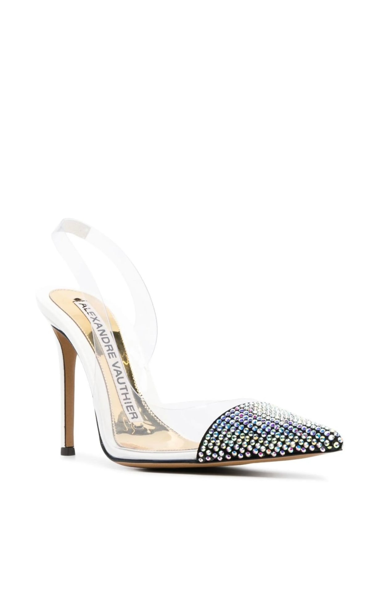 Alexandre Vauthier Crystal PVC Pumps – Clear Stiletto Heels with Rhinestone Toe