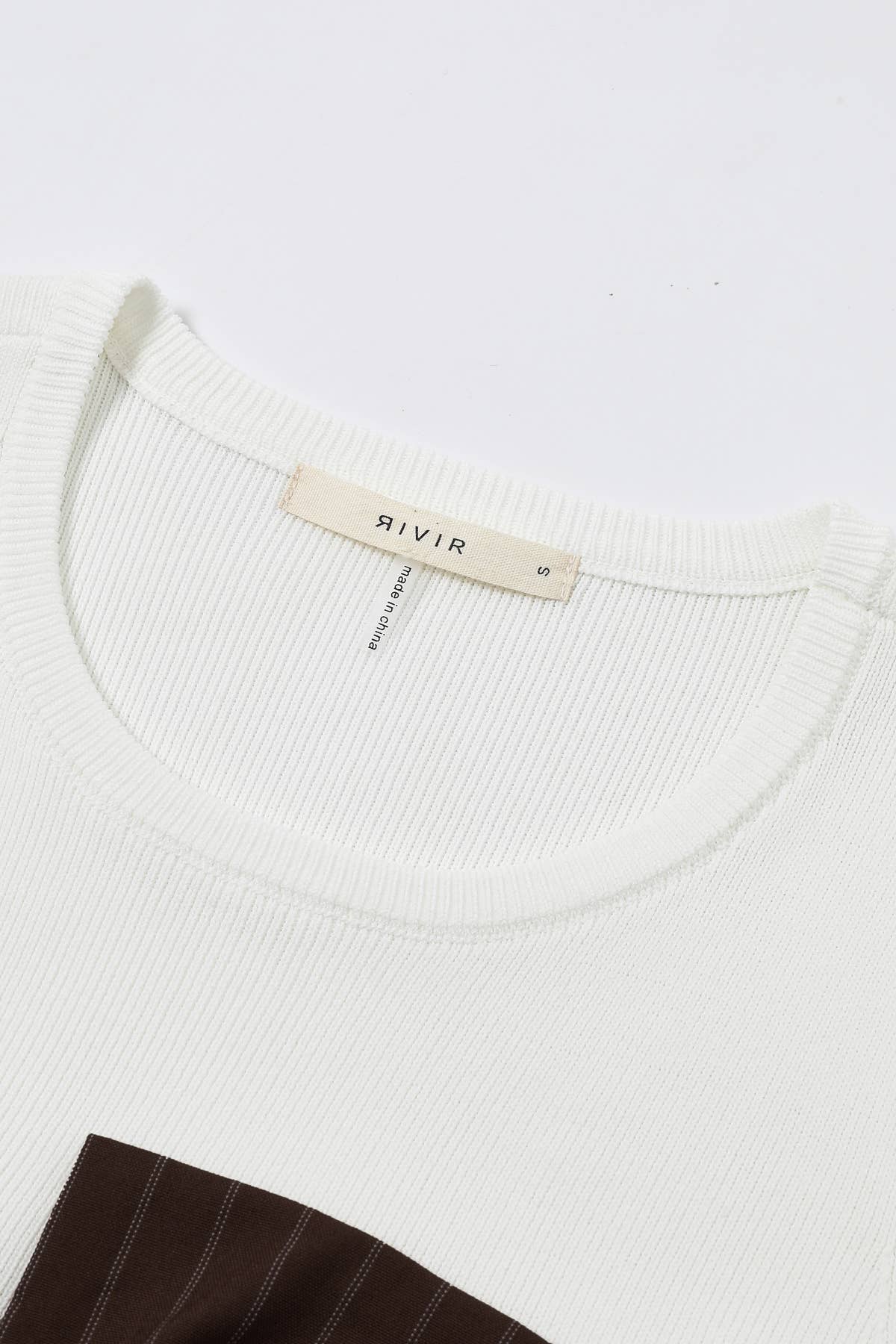 Knit Striped Bow Twofer Top